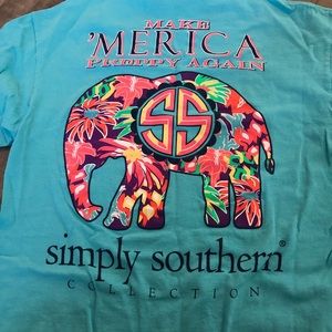 Teal simply southern T shirt